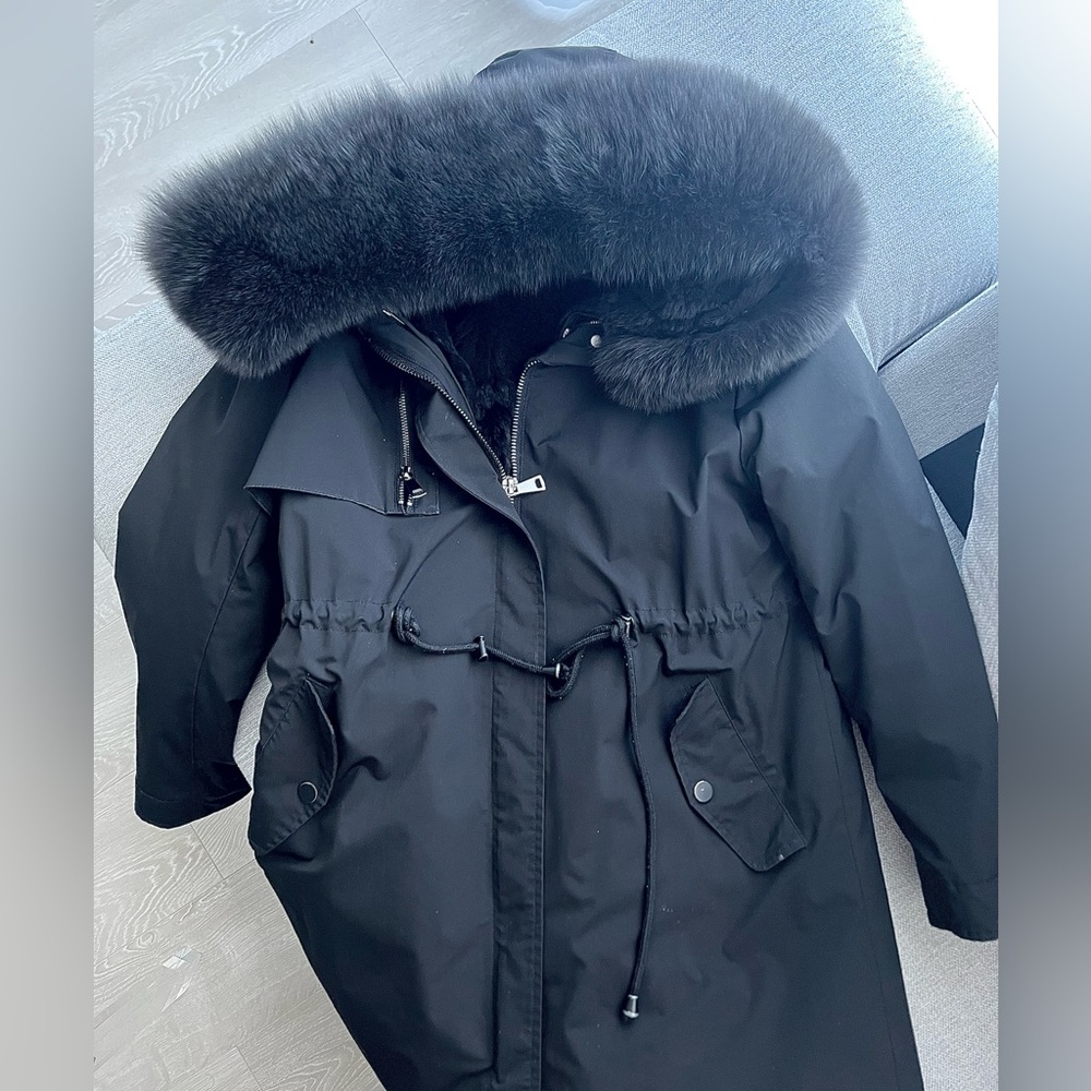 Double-layer rabbit fur Coat - Picture 6 of 16